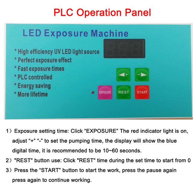 Big Desktop 41.3"x 49.2" 240W LED UV Exposure Unit Screen Printing Exposure Machine(图6)