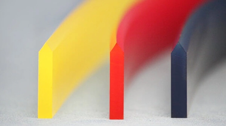 Gängige Farbcodes für Siebdruckrakel (Durometer)
