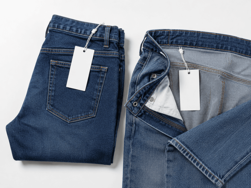 Tagging Gun for Denim, Towels and Thick Fabrics: What Buyers Should Know 4 Hang tag placement on denim jeans waistband and belt loop