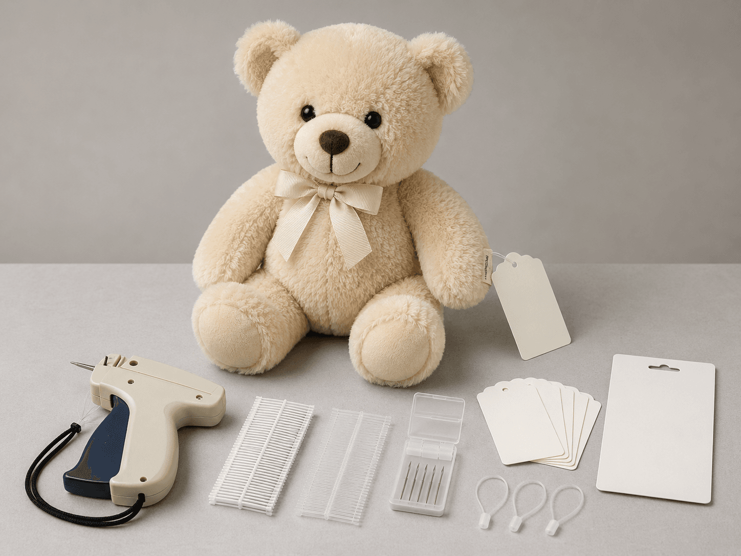 Tagging gun and fasteners for plush toys and soft goods