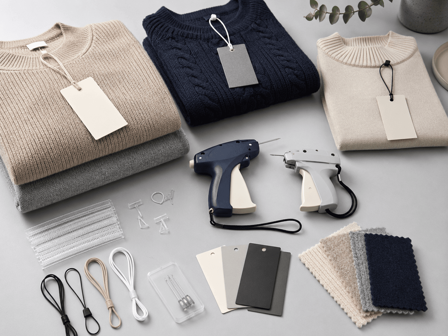How to Tag Knitwear, Sweaters and Wool Garments Safely 9 Tagging guns and hang tag fasteners for knitwear and wool garments