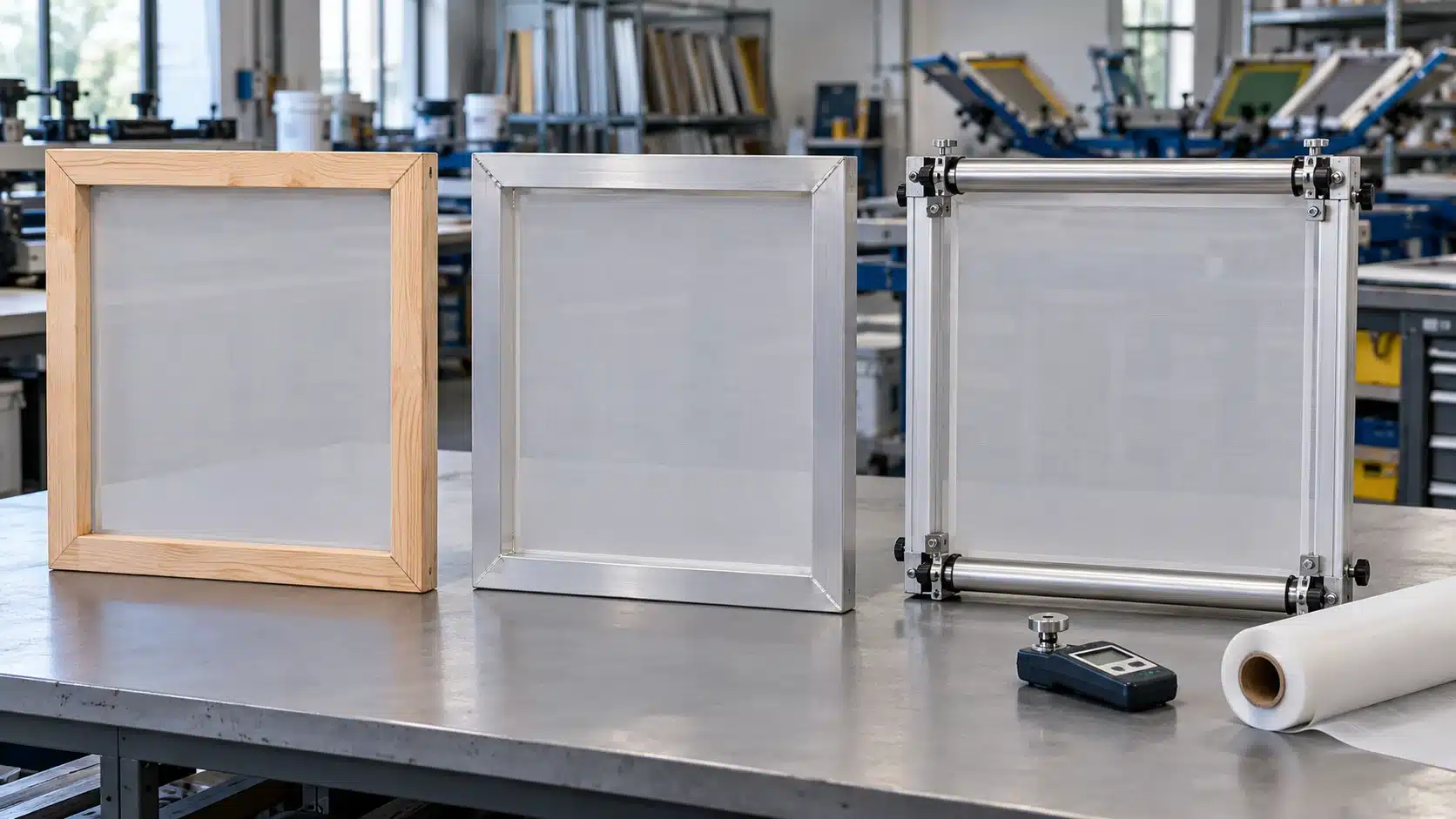 Aluminum vs Wood vs Retensionable Screen Printing Frames