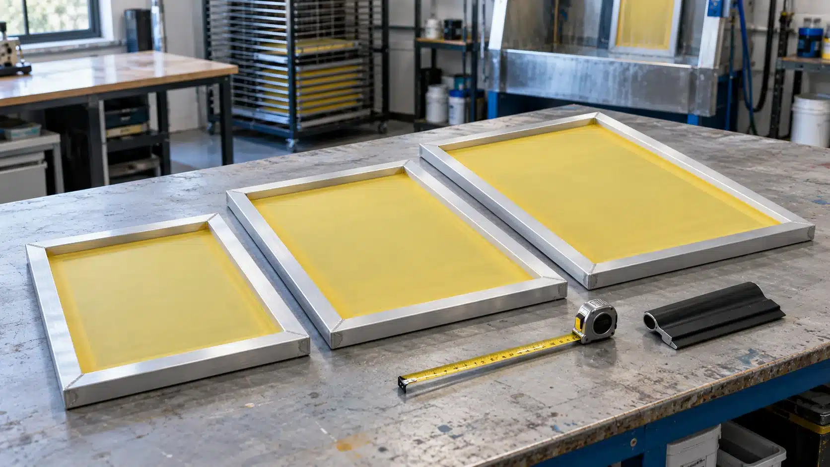 Screen Printing Frame Size Guide: Dimensions and Print Area 20 Screen printing frame sizes with aluminum profiles and usable image areas